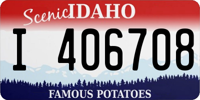 ID license plate I406708
