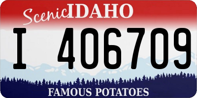 ID license plate I406709