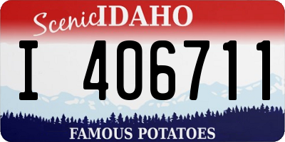 ID license plate I406711