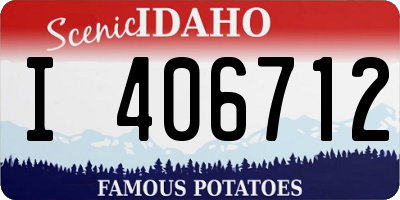 ID license plate I406712