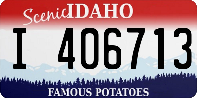 ID license plate I406713