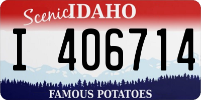 ID license plate I406714