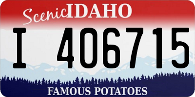 ID license plate I406715
