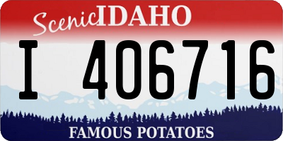 ID license plate I406716