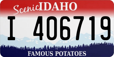 ID license plate I406719
