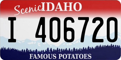 ID license plate I406720