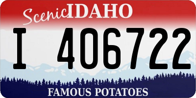 ID license plate I406722