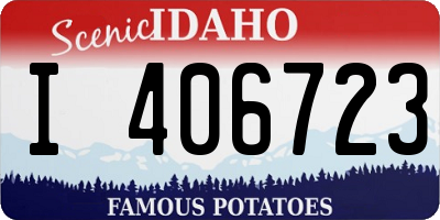 ID license plate I406723