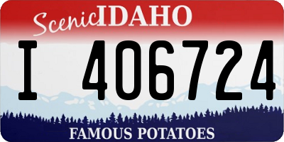 ID license plate I406724