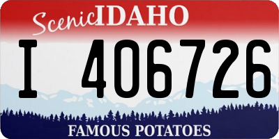 ID license plate I406726