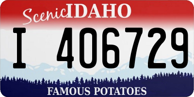 ID license plate I406729