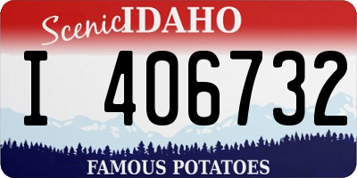 ID license plate I406732