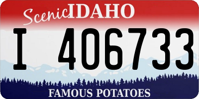 ID license plate I406733