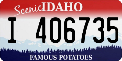 ID license plate I406735