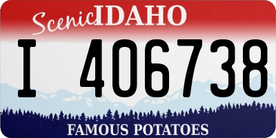 ID license plate I406738