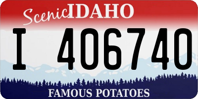 ID license plate I406740