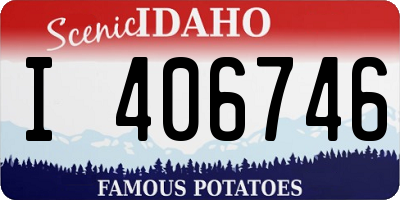 ID license plate I406746