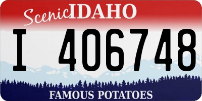 ID license plate I406748