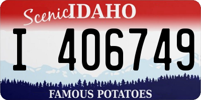 ID license plate I406749