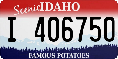ID license plate I406750
