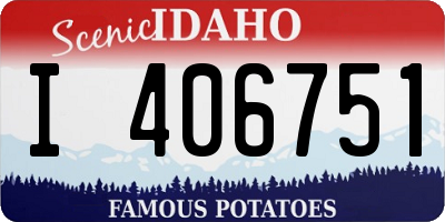 ID license plate I406751