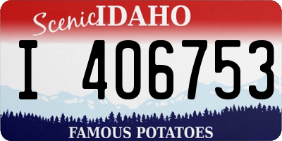 ID license plate I406753