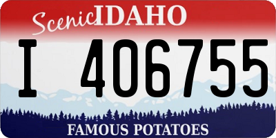 ID license plate I406755