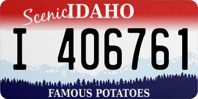 ID license plate I406761