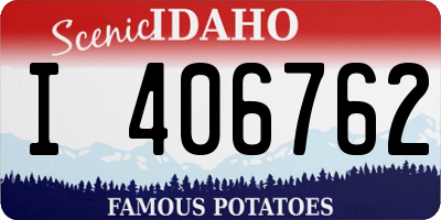 ID license plate I406762