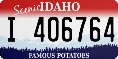 ID license plate I406764