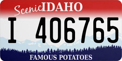 ID license plate I406765
