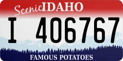 ID license plate I406767
