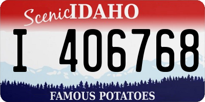 ID license plate I406768