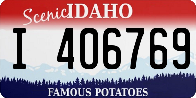 ID license plate I406769