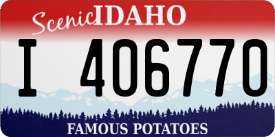 ID license plate I406770