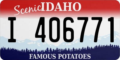 ID license plate I406771
