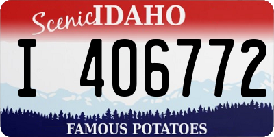ID license plate I406772
