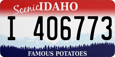 ID license plate I406773