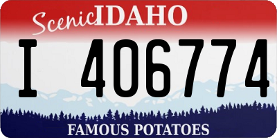 ID license plate I406774