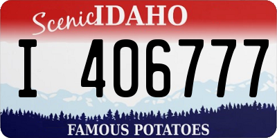 ID license plate I406777