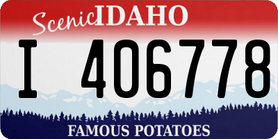 ID license plate I406778