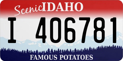 ID license plate I406781