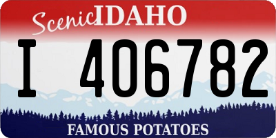 ID license plate I406782