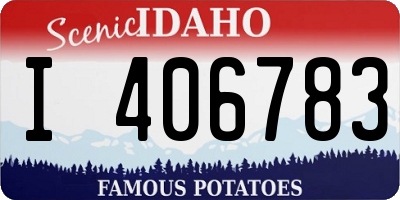 ID license plate I406783
