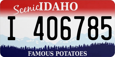 ID license plate I406785