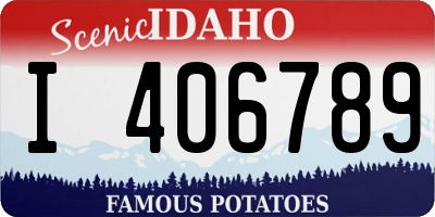 ID license plate I406789