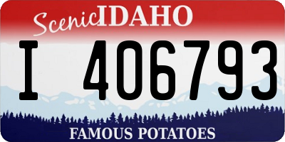 ID license plate I406793