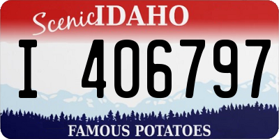 ID license plate I406797
