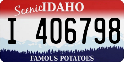 ID license plate I406798