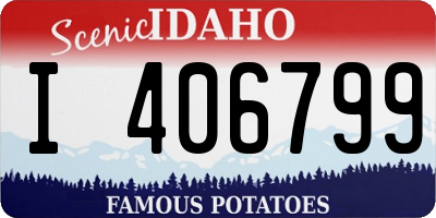 ID license plate I406799